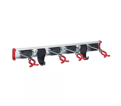 Bruns Gerätehalterschiene 0,5m mit 4 Gerätehaltern und 2 Haken