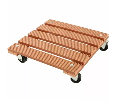 Siena Garden Pflanzenroller WPC, eckig 30x30 cm, natur