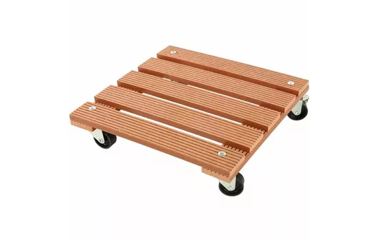 Siena Garden Pflanzenroller WPC, eckig 30x30 cm, natur