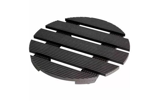 Siena Garden Pflanzenroller WPC, rund 30 cm, anthrazit
