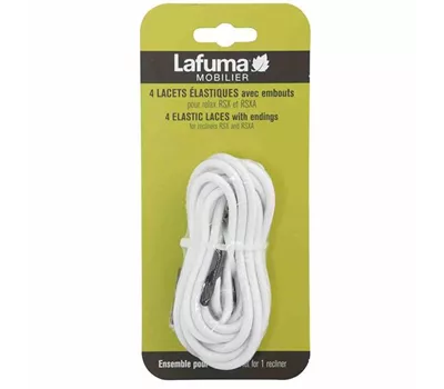 Lafuma Gummischnüre mit Endkappe weiß
