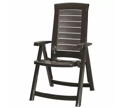 Klappsessel Aruba graphit 61 cm x 72 cm x 110 cm Kunststoff