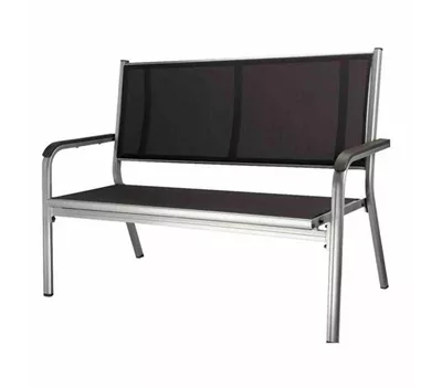 Kettler 2er-Gartenbank Basic Plus Silber/Grau