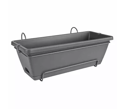 Elho Blumenkasten Barcelona Allin1 50 cm x 20 cm x 17 cm anthrazit Kunststoff