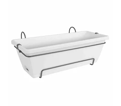 Elho Barcelona Blumenkasten 50cm x 20 cm x 17 cm weiß Kunstoff 