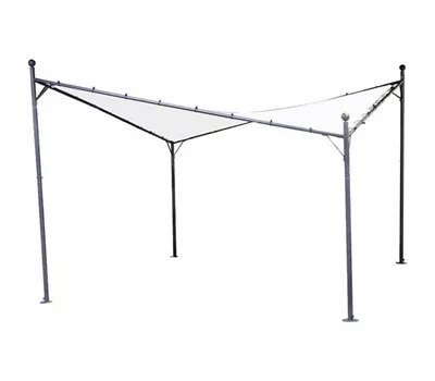 Siena Garden Berlino Pavillon 4x4 grau/weiß