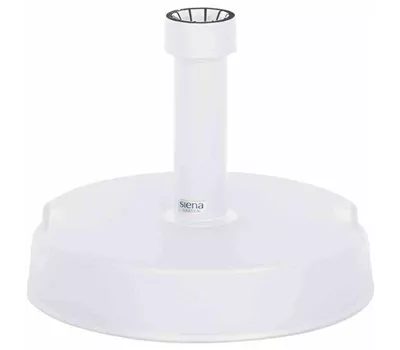 Siena Garden Schirmständer 20 kg, Ø 40x9 cm weiß Kunststoff