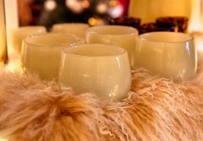 Deko - Windlichter auf Fell