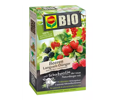 Compo BIO Beeren Langzeit-Dünger mit Schafwolle 