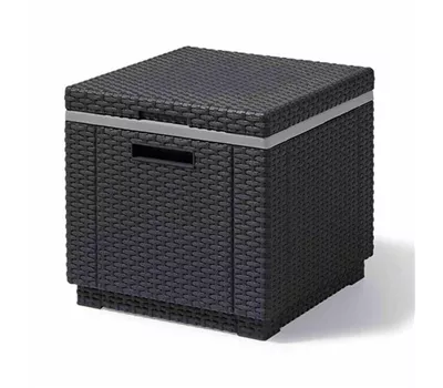 ICE-Cube Kühlbox graphit Geflechtoptik