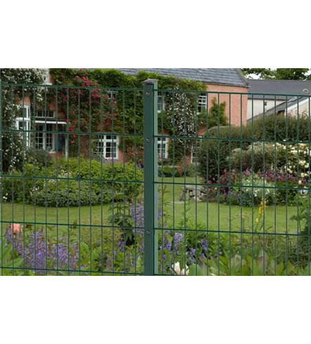 Doppelstabmattenzaun 123 x 251 cm, moosgrün, 8/6/8, Premium