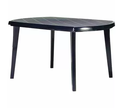 Elise Tisch 137x90cm blau oval, Vollkunststoff