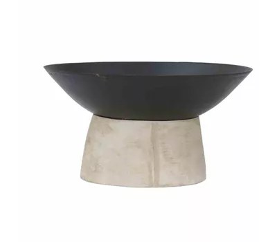 Siena Garden Feuerschale Modern Fuß Ø50xH27,5cm schwarz Beton