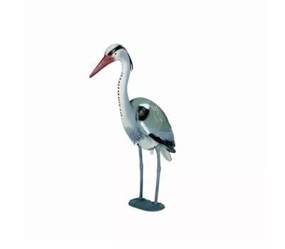 Siena Garden Deko Fischreiher 106 cm weiß / schwarz Kunststoff